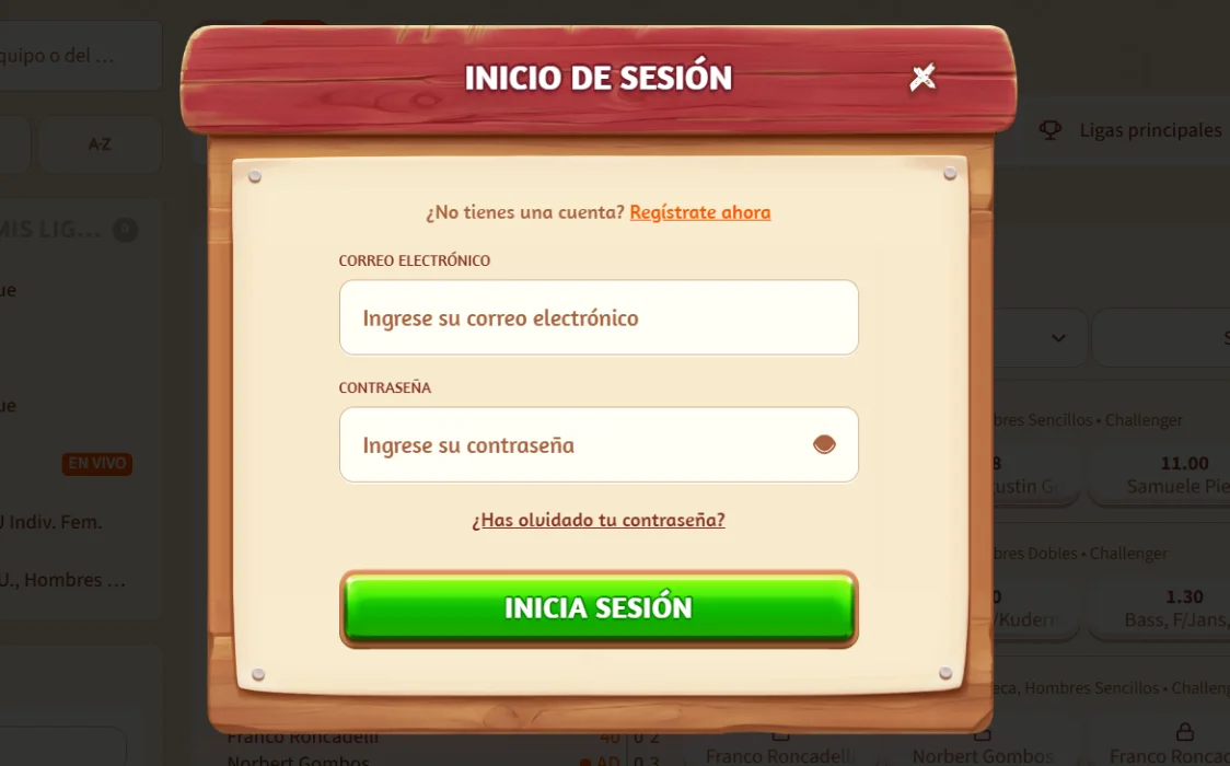 Registro e Inicio de Sesión en BillyBets